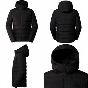 Veste matelassée pour couple, de haute qualité, en toile de coton blanche, personnalisée en usine, chaude pour l'hiver, tendance, décontractée, logo sur le devant - Product Image 4