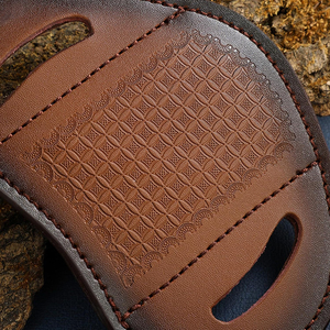 Funda de navaja de bolsillo impermeable plegable Funda de cinturón personalizable OEM de cuero de vaca de 5,2 "con broche de metal - Product Image 6