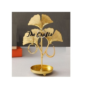 Exhibidor de Joyería de Diseño Atractivo en Color Dorado Metálico, Soporte para Aretes de Primera Calidad, Decoración para el Hogar - Product Image 1