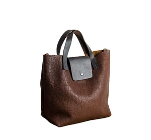 High Quality Solid Color <b>Leather</b> Women's Tote <b>Bag</b> <b>Handmade</b> with High Capacity Fashionable OEM & FBA Product for Ladies - Product Image 1