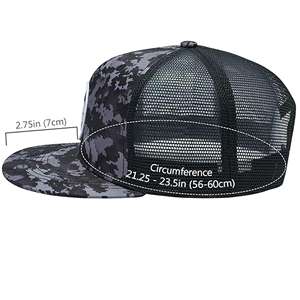 Gorra de 6 Paneles con Visera Plana, Unisex, para Ciclismo, Aire Libre, Playa, Alta Calidad, Estilo Hip Hop, INJAE Personalizada 112, Malla de Camuflaje de Peces, Moda - Product Image 1