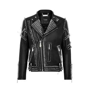 Blouson en cuir gothique vintage tendance 2025, unisexe, grandes tailles, sur mesure, coupe-vent et respirant, idéal pour l'hiver, vente chaude - Product Image 6