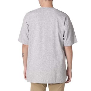 สีทึบ OEM ที่กําหนดเองหลวมพอดีเสื้อผ้าผู้ชายเสื้อขนาดบวกสไตล์ถนนสูงผ้าฝ้ายระบายอากาศเสื้อแขนสั้น Crewneck - Product Image 6