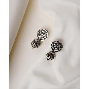 Pendientes Clásicos y Modernos de Plata 925 con Cuentas Noor Chittai, Pendientes de Botón Chapados en Oro de 18K, Joyería Linda, Material Principal Oro Rosa - Product Image 1