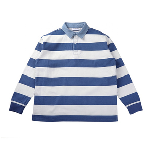 เสื้อโปโลลายรักบี้แขนยาวเสื้อเจอร์ซีย์ผ้าฝ้าย100% ปักโลโก้ได้ตามต้องการ - Product Image 4