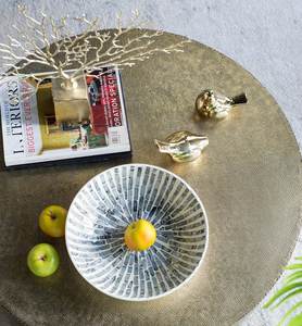 ชามสลัดผลไม้ฝังมุกทรงกลมสำหรับตกแต่งโต๊ะอาหารเช้า - Product Image 6