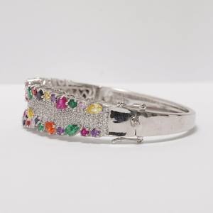 สร้อยข้อมือเพชรโมอิสหลายสีหลายแบบพรีเมี่ยม, สร้อยข้อมือเพชรโมอิส925สวยงามของขวัญสำหรับปาร์ตี้งานแต่งงาน - Product Image 3