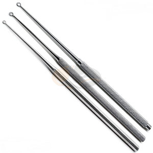 JACKBILLY Acero inoxidable Manual ENT Instrumentos Buck Ear Curetas Blunt Ear Loop Curetas de alta calidad - Product Image 3