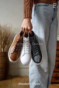 Men's Luxury Comfortable Everyday High Top Sneakers Walking Style Daily Use EVA <b>Insole</b> for Men More Comfortable Stylish Sneakers - Product Image 2