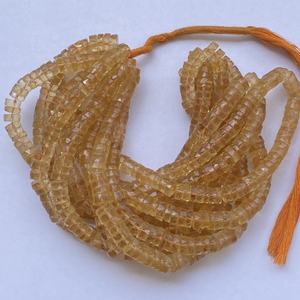 6 มม.8 มม.สีส้มธรรมชาติ Citrine อัญมณีเหลี่ยมเพชรพลอย Heishi ลูกปัด Strands หินกึ่งมีค่าขายส่งหินกึ่งมีค่า Fine AAA - Product Image 2