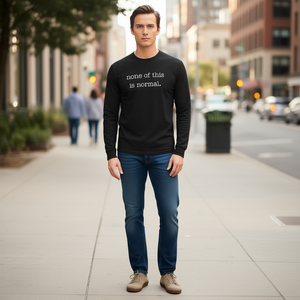 T-shirt promozionale a maniche lunghe con stampa 'No Ice None of This Is Normal' - Product Image 1