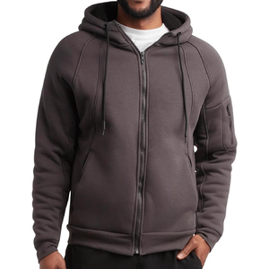 Custom Sporty Design <b>White</b> 100% Cotton <b>Zip</b> Up <b>Hoodie</b> Oversized Solid Color Premium Quality Casual Winter <b>Men's</b> Hoodies - Product Image 1