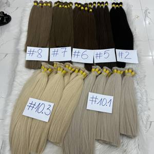HAUTE QUALITÉ SLAVIQUE NATUREL DROIT BLONDE SHADES COULEUR RUSSE RAW DONOR EXTENSIONS DE CHEVEUX HUMAINS POUR LES SALONS - Product Image 3