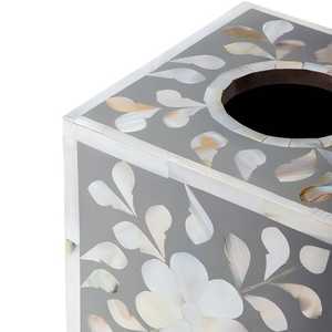Caja de pañuelos de estilo óseo de lujo elegante resina tallada a mano o cubierta de incrustaciones de hueso Natural caja decorativa de gama alta - Product Image 4