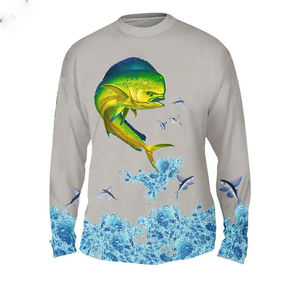 เสื้อเจอร์ซีย์ใส่ตกปลาสำหรับผู้ชายและผู้หญิงเสื้อตกปลาพิมพ์ซับลิเมชันแบบปรับแต่งได้ - Product Image 1