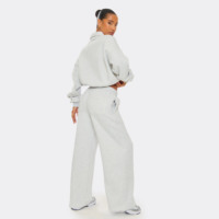 Ensemble de survêtement 2 pièces pour femmes gris clair chiné pleine longueur avec logo personnalisé Ensemble de survêtement 2 pièces pour femmes pleine longueur