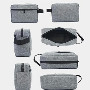 Custom logo Multifunctional Canvas Makeup Cosmetic Bag <b>Travel</b> Men Shaving Hanging Dopp <b>Kit</b> Toiletry Bag for Men - Product Image 5