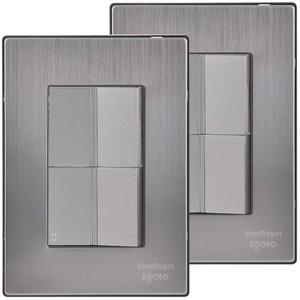 สวิตช์คุณภาพสูง, MXIIO-002, 2 ชิ้น, สวิตช์/สวิตช์บันได, 125-250VAC, 10A, 50/60Hz, สีเงิน, สแตนเลส/พีซี - Product Image 1