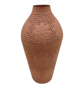 Vase à fleurs en métal décoratif moderne de luxe en fer, or rose avec finition cuivre, design magnifique pour la décoration de la maison, les occasions de mariage - Product Image 2