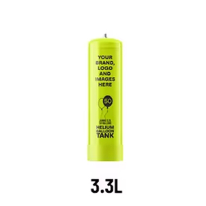 ถังฮีเลียมแบบใช้แล้วทิ้งขนาด3.3ลิตรถังเหล็กชั้นเยี่ยมผลิตจากยุโรปทำงานด้วยแรงดันสูง