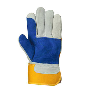 Gants de jardin à paume complète Gants de main en cuir Vente en gros Gants de travail industriel en cuir de vache fendu - Product Image 2