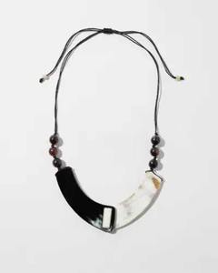 Collar de cuerno de Búfalo con estilo moderno para niñas, diseño de moda, Animal pulido para fiestas de boda, artesanía inspirada en la naturaleza - Product Image 6