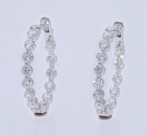 Women's 14K Gold Brilliant Cut Fancy Light Lab Grown <b>Diamond</b> Drop <b>Earrings</b> Rhodium Plated Trendy Elegant Luxury <b>Dangle</b> Jewelry - Product Image 1