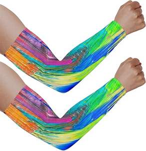 Mangas elásticas de compresión de secado rápido con estampado Tye Dye Unisex de la mejor calidad, sin costuras, para deportes al aire libre, protección UV, refrigeración - Product Image 1