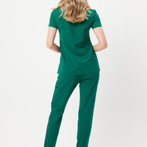 Uniforme médico ecológico de diseño personalizado para hombres/mujeres conjuntos de ropa de hospital tejida de alta calidad para uso en salón de belleza - Product Image 3