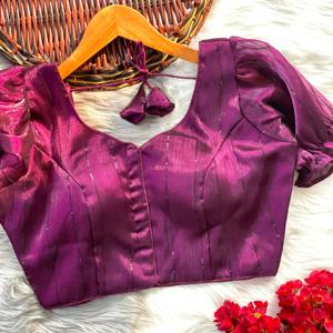 Blusa moderna de verano de Zimi Chu Slub Strach Material con hermoso nudo Patrón abierto frontal Estilo formal Listo para usar - Product Image 6