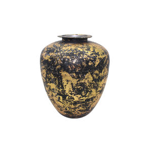 Vase à fleurs martelé en métal décoratif de salon Vase de Style classique à patine grise pour la décoration de maison et de mariage - Product Image 5