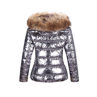 Veste coupe-vent d'hiver personnalisée avec capuche en fourrure, fermeture éclair, respirante, rembourrée, nouveau design, épaisse, chaude, imperméable, grande taille, en polyester