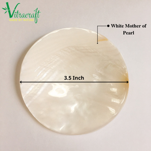 Plaque de coquille de perle de haute qualité. Plaque de nacre, plaque de Caviar, plaque de Service de Table. Taille: 9cm cadeau significatif - Product Image 3