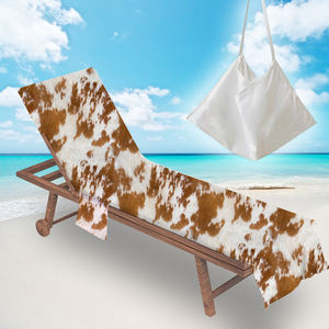 Khăn tắm ghế bãi biển/ bán buôn kiểu Tây, khăn tắm ghế hồ bơi, khăn phủ ghế dài có túi cho sân vườn ngoài trời - Product Image 3
