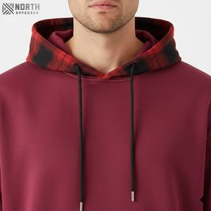 เสื้อฮู้ดสวมหัวแขนยาวลำลองสำหรับผู้ชาย, เสื้อคอกลมถักลายเรขาคณิตโพลีเอสเตอร์สำหรับฤดูใบไม้ร่วง - Product Image 4