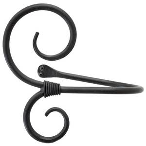 Cortina negra montada en la pared de hierro forjado Tai Backs para cortinas hogar sala de estar accesorios decorativos para cortinas - Product Image 4