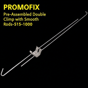 PROMOFIX Clip Doppia Preassemblata con Aste Lisce-515-1000 - Product Image 3