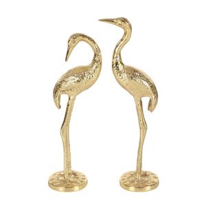 High <b>Gold</b> Finished Crane Sculpture Cast Aluminium Crane Figure Life Side Luxury Showpiece Models for Home & Living Room - Product Image 2