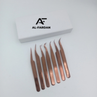 Pince à épiler professionnelle pour extensions de cils, couleur or rose plasma, pointe droite, isolation des fibres, pince à cils avec logo personnalisé