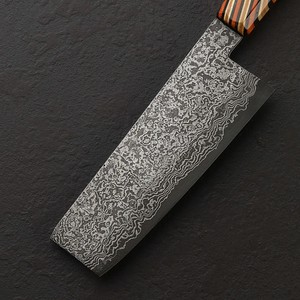 Cuchillo de carnicero de acero de Damasco hecho a mano con mango de resina, cuchillo de cocina para afilar verduras y carne - Product Image 4