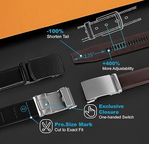 Cinturón Cuero de gama alta Hebilla automática Capa Cuero de vaca Negocios Cinturón para hombre Fabricantes al por mayor - Product Image 2