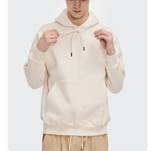 Calidad Premium 350gsm Hombres Oversized Blank Drawstring Hoodie Heavyweight Essentials Hombres tela gruesa Oversize Men's Hoody - Product Image 2