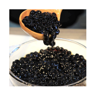 Perles de tapioca noir à saveur de lait boule de poping 1kg perles de saveur de caramel pour thé au lait thé à bulles boisson gazeuse boule de tapioca au caramel - Product Image 4