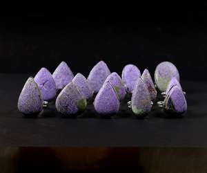 Anillos de piedras preciosas de Stichtite púrpura natural, joyería de diseñador, anillos de collar, joyería a granel al por mayor - Product Image 6