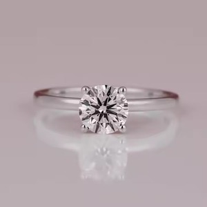 "Anillo de compromiso de oro macizo con moissanita cultivada en laboratorio y diamantes de diseño único personalizado para Niñas" - Product Image 6