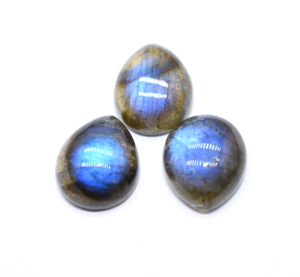 Cabochons en forme de poire en labradorite de feu bleu naturel pierres précieuses en cristal certifiées en vrac 12X10mm 4.30 Cts artisanat en cristal calibré - Product Image 3
