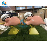 Videur gonflable mécanique commercial de cochon de taureau de taille personnalisée par conception professionnelle pour des structures extérieures de jouets de taureau d'adultes
