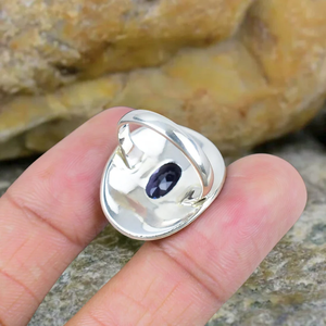 Plata de Ley 925 increíble lavanda amatista piedra preciosa venta al por mayor joyería de moda anillo de declaración precio de fábrica joyería al por mayor - Product Image 5