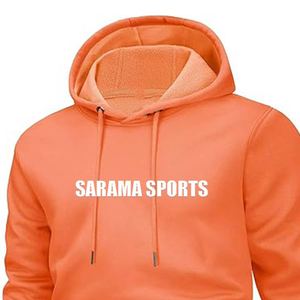 Sudadera con Capucha de Forro Polar Transpirable y Ecológica para Hombre, Marca Sarama Sports, Mezcla de Poliéster/Algodón, Ropa Urbana de Invierno - Product Image 4