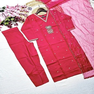 Hot Selling <b>Wedding</b> and Party Wear Ladies Kurti Pant with Dupatta From Indian Supplier and Exporter - Product Image 5